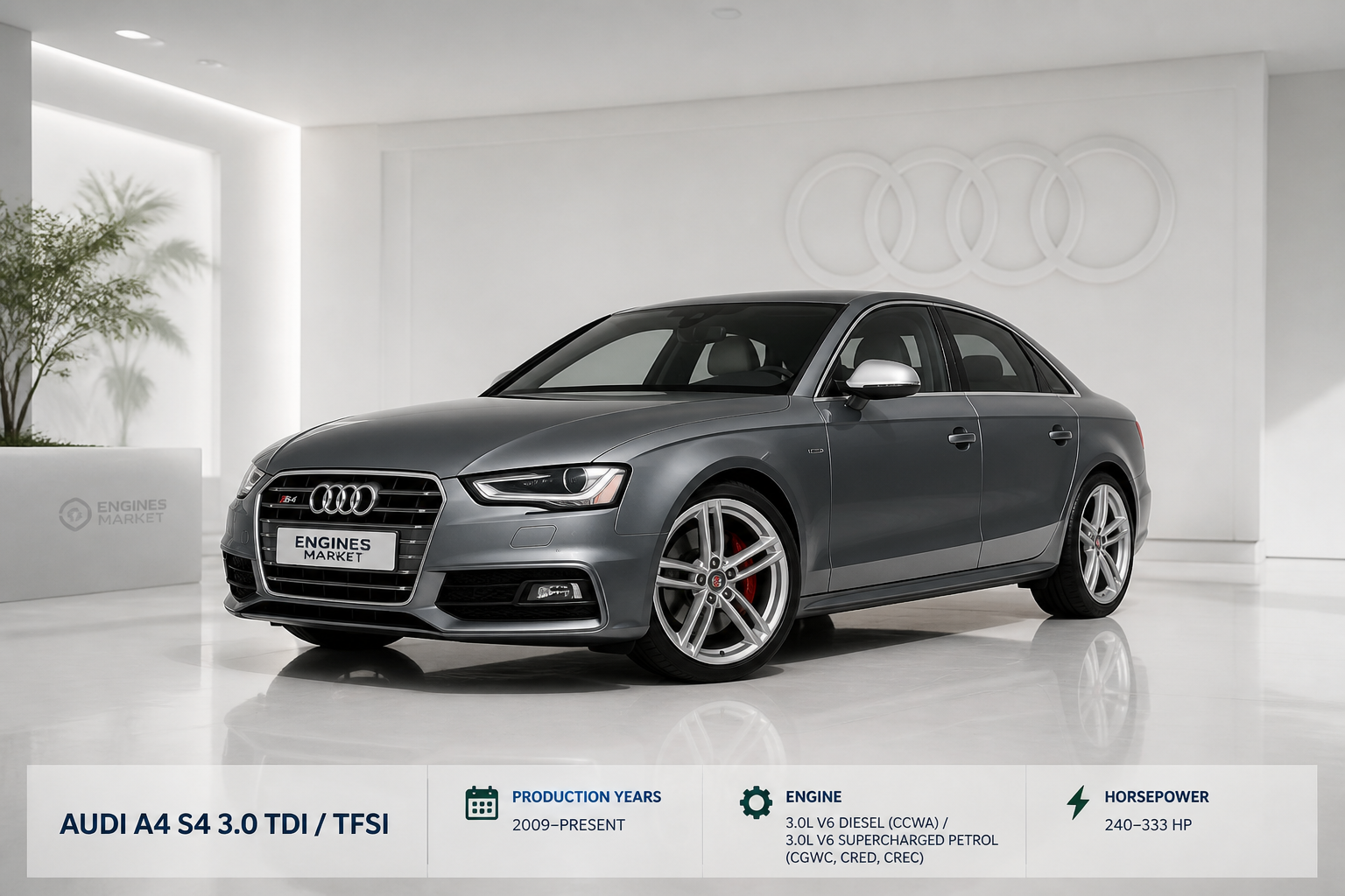 Audi A4 S4 3.0 TDI / TFSI - Engine History & Specs at a Glance