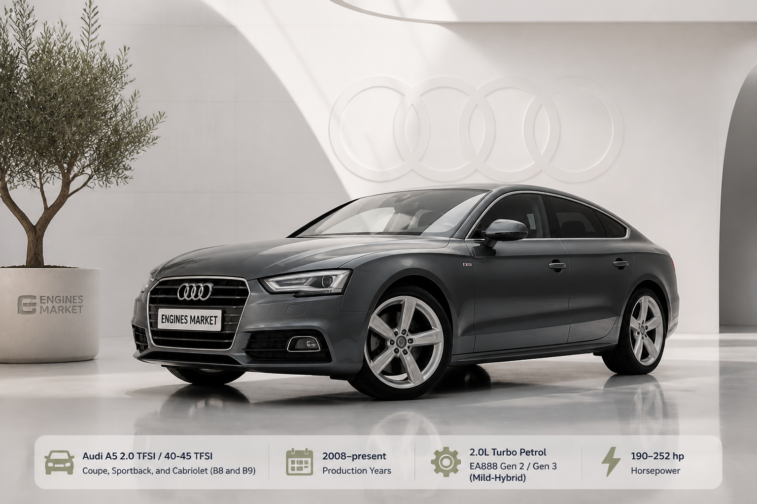 Audi A5 2.0 TFSI / 40-45 TFSI - Engine History & Specs at a Glance