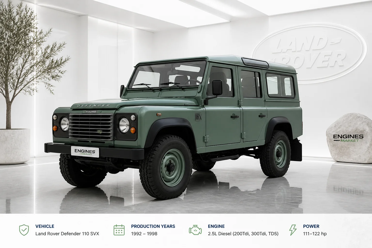 Land Rover Defender 110 SVX - Engine History & Specs at a Glance