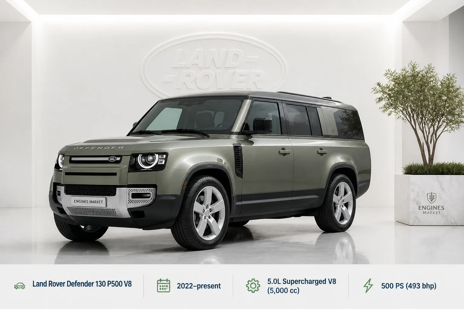 Land Rover Defender 130 P500 V8 - Engine History & Specs at a Glance