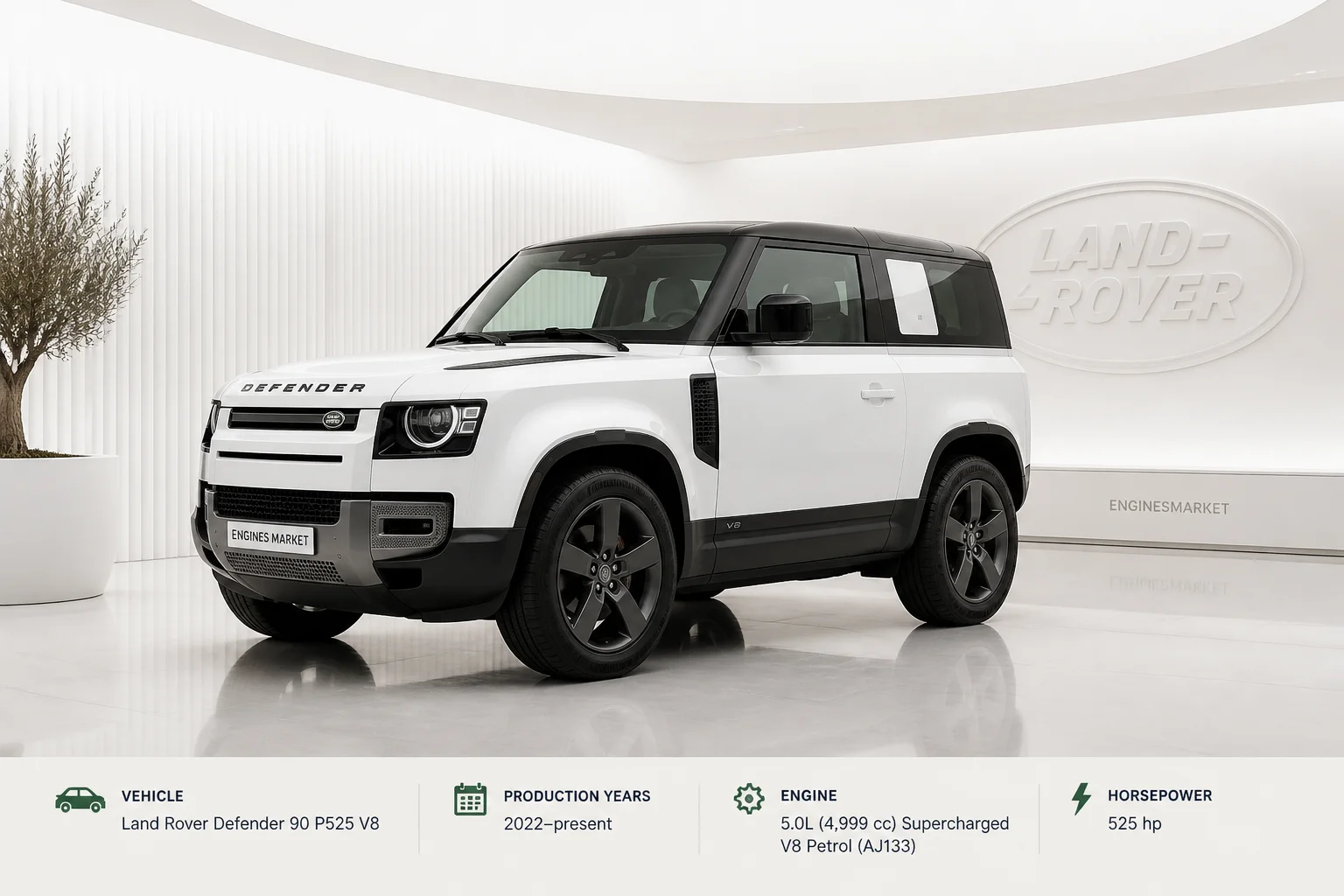 Land Rover Defender 90 P525 V8 - Engine History & Specs at a Glance
