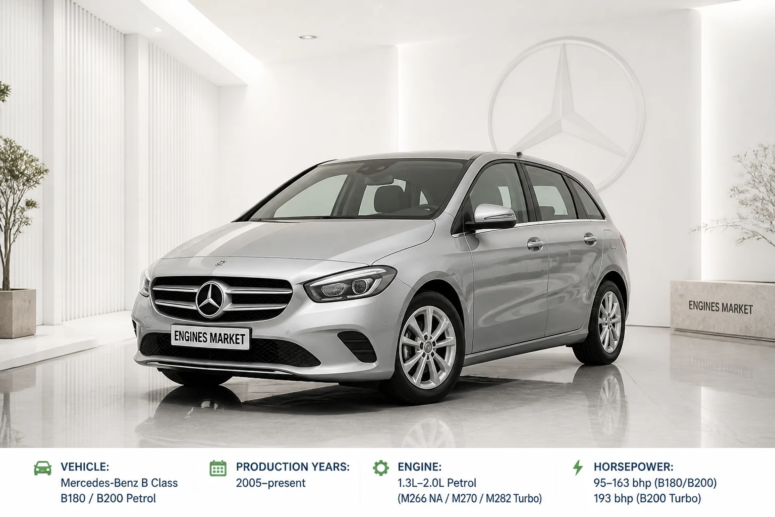Mercedes-Benz B Class B180 / B200 Petrol - Engine History & Specs at a Glance