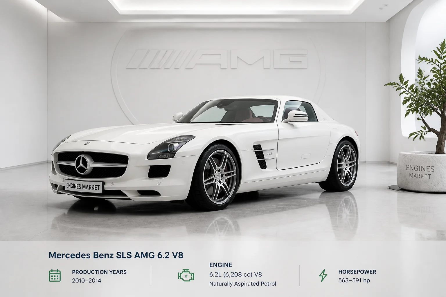 Mercedes Benz SLS AMG 6.2 V8 - Engine History & Specs at a Glance